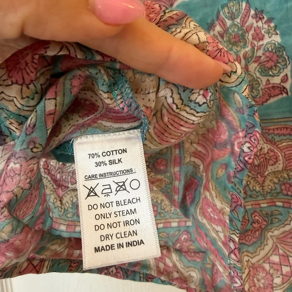 BELL floral patterned blouse silk and cotton - Picture 8 of 8